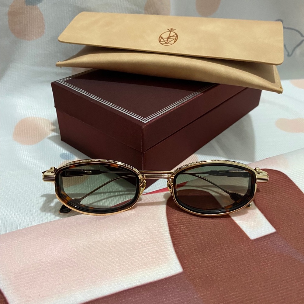 Jacques Marie Mage Gold & Tortoiseshell Sunglasses - Brown Lenses